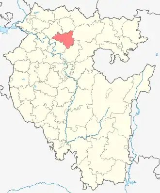 Мишкинский район на карте