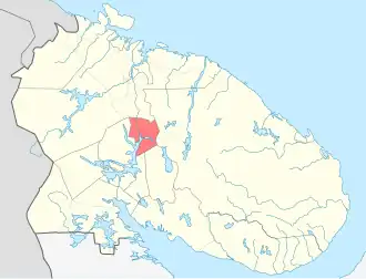 город Оленегорск с подведомственной территорией на карте