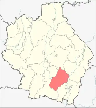 Ржаксинский район на карте