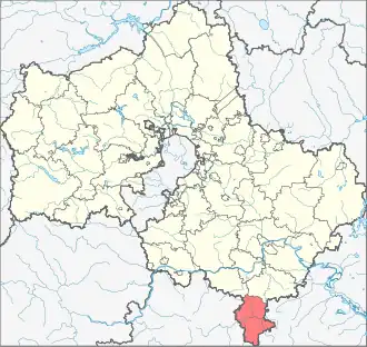 Серебряно-Прудский район на карте