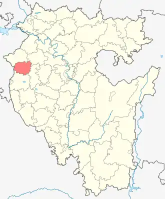 Шаранский район на карте