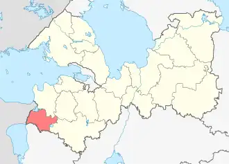 Сланцевский район на карте