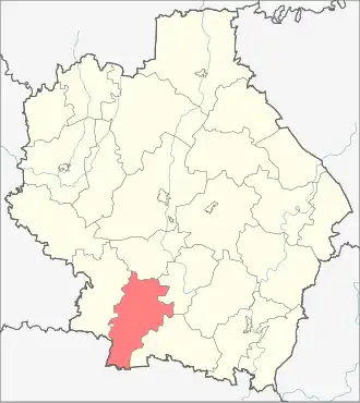 Токарёвский район на карте