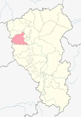 Топкинский муниципальный округ на карте