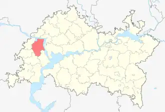 Верхнеуслонский район на карте