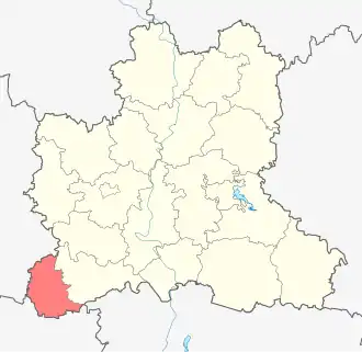 Воловский район на карте