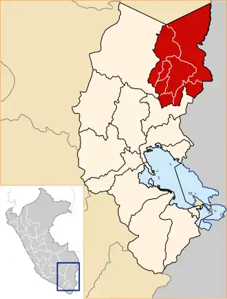 Сандия на карте