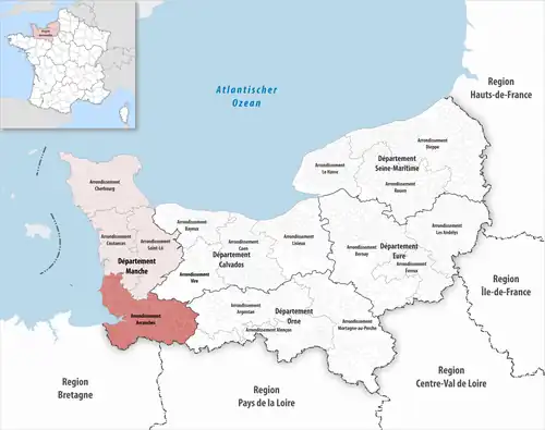 Авранш на карте