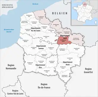 Камбре на карте