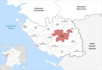 Кантон на карте департамента Вандея