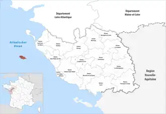 Кантон на карте департамента Вандея