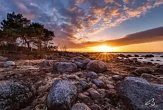 Закат на мысе Набе в Лохусалу