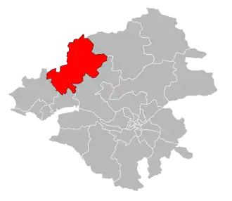 Кантон на карте департамента Атлантическая Луара