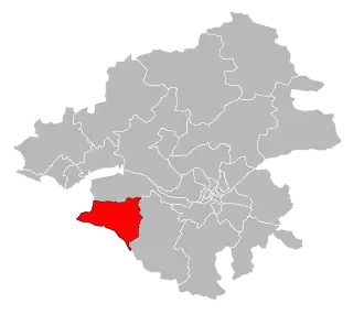 Кантон на карте департамента Атлантическая Луара