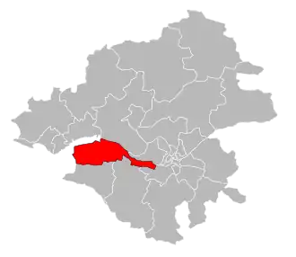 Кантон на карте департамента Атлантическая Луара