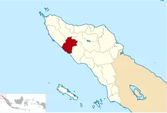 округ Западный Ачех на карте