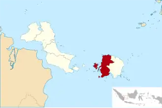 округ Белитунг на карте