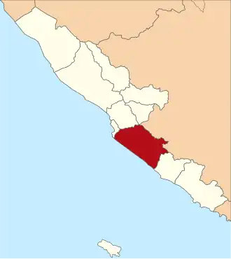 округ Селума на карте