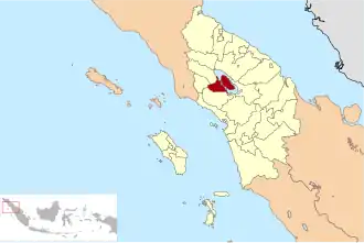 округ Самосир на карте