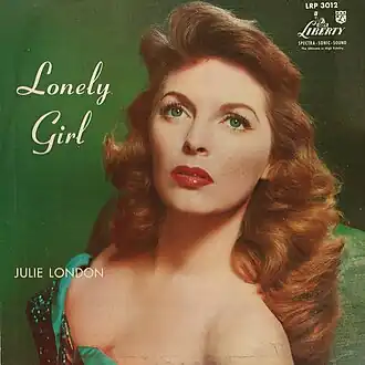 Обложка альбома Джули Лондон «Lonely Girl» (1956)