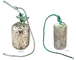 Цилиндрические гранитно-бетонные грузы для заглубления донного яруса