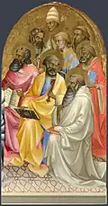 Триптих "Коронование Девы Марии", правая панель:Святые