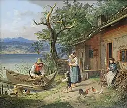 Выгрузка улова. 1830. Холст, масло. Частное собрание