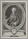 Портрет Карла Саксонского. По живописному оригиналу П. Ротари. Офорт