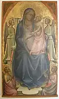 Лоренцо да Монако Мадонна с младенцем на троне, в окружении четырёх ангелов (1402-1403)