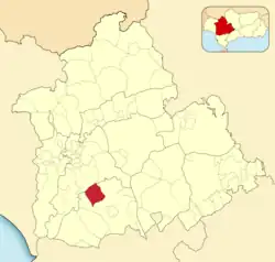 Расположение муниципалитета Лос-Паласьос-и-Вильяфранка на карте провинции