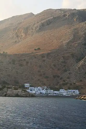 Вид с моря на Лутро