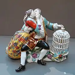 Продавец птиц. 1736