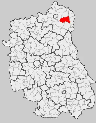 Гмина Пищац на карте