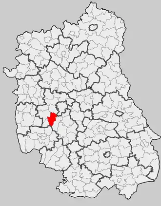 Гмина Неджвица-Дужа на карте