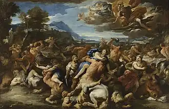 Лука Джордано. Битва лапифов с кентаврами