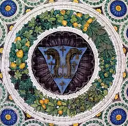 «Куполетта» с гербом семьи Пацци. Лука делла Роббиа. 1461. Майолика