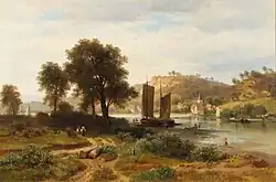 Деревня на Майне поблизости от Вюрцбурга, 1864, частное собрание