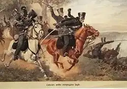 Атака прусских чёрных гусар, 1813-15.