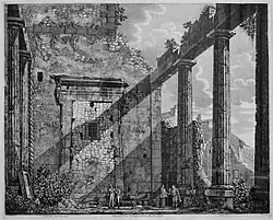 Храм Геркулеса в Кори, Лациум. Около 1826