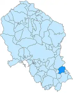 Расположение муниципалитета Луке на карте провинции