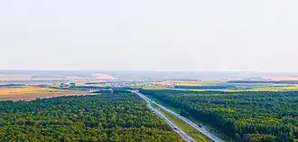 Вид на деревню с автомагистрали М7