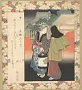 Ясима Гакутэй. «Уличная сценка»(суримоно), ок. 1830 г., Метрополитен-Музей