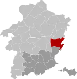 Расположение муниципалитета на карте провинции