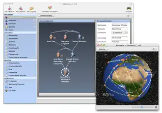 Скриншот программы MacFamilyTree