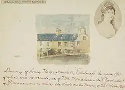 Зарисовка дома № 14 по улице Колтон-Хилл с портретом Агнес Маклиоз («Кларинды»)