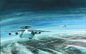 Самолёт ДРЛО А-50 и МиГ-29