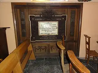 Мемориальная доска в память  о бое при Ла-Глизуэле 1792 г.