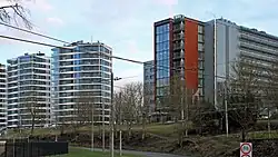 Здания в начале улицы Ласнамяэ,вид с Тартуского шоссе