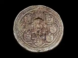 Копия большой «маестатной» печати Владислава II Ягелло, короля польского и великого князя литовского