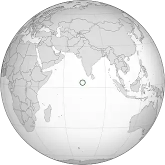 Мальдивы на карте региона